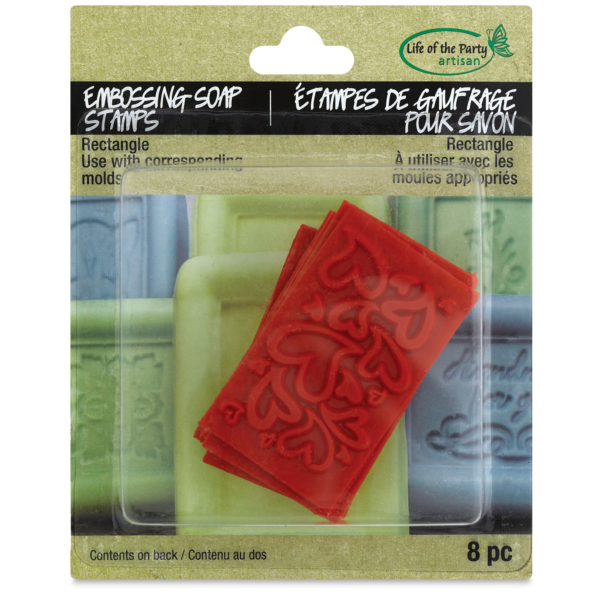 Life of The Party Soap Embossing Stamp Assortment 8-pkg-rectangle